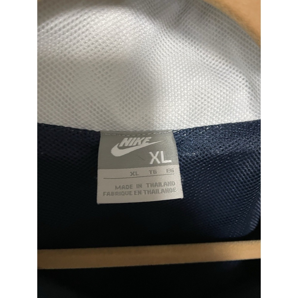 Vintage Nike Track Jacket XL Navy White Lightweight Windbreaker 90s Y2K Athletic - Picture 2 of 6
